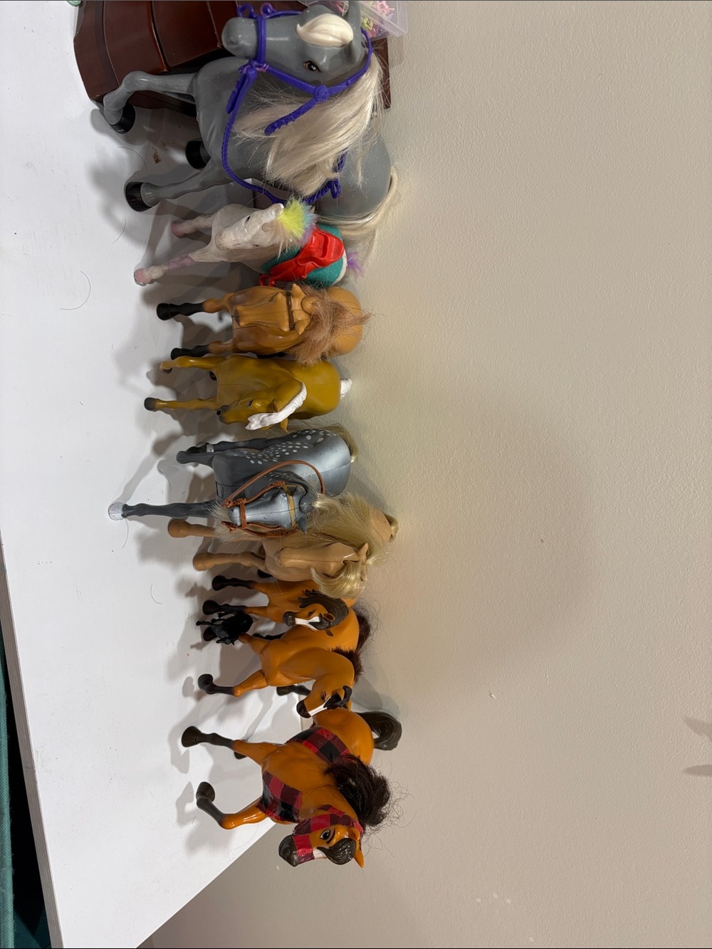 Assorted Small Toy Horse Figures - Multicolor